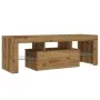 Mueble de TV luces LED madera roble artisan 120x36,5x40 cm von , TV-Möbel - Ref: Foro24-856302, Preis: 103,98 €, Rabatt: %