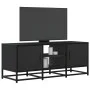 Mueble de TV madera de ingeniería y metal negro 100x35x41 cm by , TV Furniture - Ref: Foro24-848834, Price: 76,98 €, Discount: %
