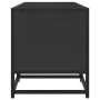 Mueble de TV madera de ingeniería y metal negro 100x35x41 cm by , TV Furniture - Ref: Foro24-848834, Price: 76,98 €, Discount: %
