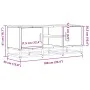 Mueble de TV madera de ingeniería y metal negro 100x35x41 cm by , TV Furniture - Ref: Foro24-848834, Price: 76,98 €, Discount: %