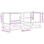 Mueble de TV madera de ingeniería y metal negro 100x35x41 cm von , TV-Möbel - Ref: Foro24-848834, Preis: 78,24 €, Rabatt: %