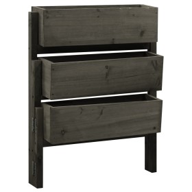 Faltbares Gartenpflanzgefäß Tannenholz grau 60x14x75 cm von vidaXL, Töpfe und Pflanzgefäße - Ref: Foro24-314841, Preis: 49,21...