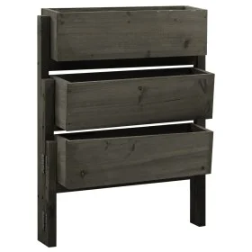 Folding garden planter made of gray fir wood 60x14x75 cm by vidaXL, Pots and planters - Ref: Foro24-314841, Price: 48,51 €, D...