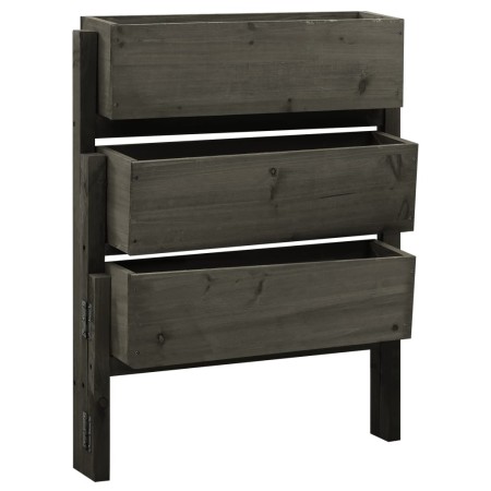 Faltbares Gartenpflanzgefäß Tannenholz grau 60x14x75 cm von vidaXL, Töpfe und Pflanzgefäße - Ref: Foro24-314841, Preis: 49,21...