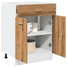Armario inferior madera ingeniería roble artisan 60x46x81,5 cm de , Armarios de cocina - Ref: Foro24-856090, Precio: 90,39 €,...