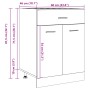 Armario inferior madera ingeniería roble artisan 60x46x81,5 cm