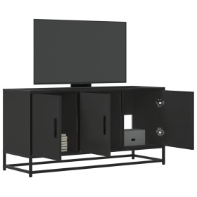 Mueble de TV madera de ingeniería y metal negro 100x35x50 cm von , TV-Möbel - Ref: Foro24-848829, Preis: 84,66 €, Rabatt: %