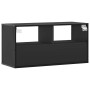 Mueble de TV metal y madera de ingeniería negro 80x31x39,5 cm de , Muebles TV - Ref: Foro24-848919, Precio: 62,88 €, Descuent...