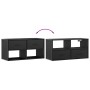 Mueble de TV metal y madera de ingeniería negro 80x31x39,5 cm de , Muebles TV - Ref: Foro24-848919, Precio: 62,88 €, Descuent...