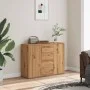 Aparador de madera de ingeniería roble artisan 88x30x64 cm de , Aparadores - Ref: Foro24-855893, Precio: 105,92 €, Descuento: %