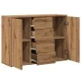 Aparador de madera de ingeniería roble artisan 88x30x64 cm de , Aparadores - Ref: Foro24-855893, Precio: 105,92 €, Descuento: %