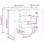 Aparador de madera de ingeniería roble artisan 88x30x64 cm de , Aparadores - Ref: Foro24-855893, Precio: 105,92 €, Descuento: %