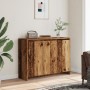 Aparador de madera de ingeniería envejecida 102x33x75 cm by , Sideboards - Ref: Foro24-856780, Price: 101,29 €, Discount: %