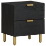 Mesitas de noche 2 uds madera maciza de mango negro 40x33x46 cm von , Nachttische - Ref: Foro24-4017647, Preis: 123,50 €, Rab...
