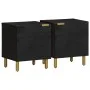 Mesitas de noche 2 uds madera maciza de mango negro 40x33x46 cm by , Nightstands - Ref: Foro24-4017645, Price: 93,64 €, Disco...