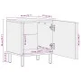 Mesitas de noche 2 uds madera maciza de mango negro 40x33x46 cm by , Nightstands - Ref: Foro24-4017645, Price: 93,64 €, Disco...