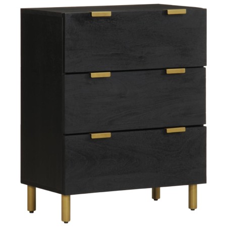 Aparador de madera de ingeniería negro 60x33x75 cm by , Lockers and storage cabinets - Ref: Foro24-4017651, Price: 111,19 €, ...
