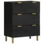 Aparador de madera de ingeniería negro 60x33x75 cm by , Lockers and storage cabinets - Ref: Foro24-4017651, Price: 109,69 €, ...