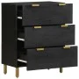 Aparador de madera de ingeniería negro 60x33x75 cm by , Lockers and storage cabinets - Ref: Foro24-4017651, Price: 109,69 €, ...