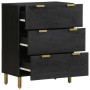 Aparador de madera de ingeniería negro 60x33x75 cm by , Lockers and storage cabinets - Ref: Foro24-4017651, Price: 111,19 €, ...