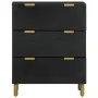 Aparador de madera de ingeniería negro 60x33x75 cm by , Lockers and storage cabinets - Ref: Foro24-4017651, Price: 109,69 €, ...