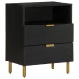 Mesita de noche madera de ingeniería negra 50x33x62 cm by , Nightstands - Ref: Foro24-4017658, Price: 90,70 €, Discount: %