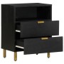 Mesita de noche madera de ingeniería negra 50x33x62 cm by , Nightstands - Ref: Foro24-4017658, Price: 90,70 €, Discount: %