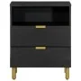 Mesita de noche madera de ingeniería negra 50x33x62 cm von , Nachttische - Ref: Foro24-4017658, Preis: 89,41 €, Rabatt: %