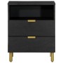 Mesita de noche madera de ingeniería negra 50x33x62 cm by , Nightstands - Ref: Foro24-4017658, Price: 90,70 €, Discount: %