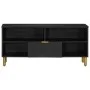 Mueble de TV madera de ingeniería negro 100x33x46 cm de , Almacenamiento para CD y DVD - Ref: Foro24-4017664, Precio: 97,20 €...