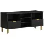 Mueble de TV madera de ingeniería negro 100x33x46 cm de , Almacenamiento para CD y DVD - Ref: Foro24-4017666, Precio: 109,52 ...