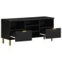 Mueble de TV madera de ingeniería negro 100x33x46 cm de , Almacenamiento para CD y DVD - Ref: Foro24-4017666, Precio: 109,52 ...