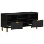 Mueble de TV madera de ingeniería negro 100x33x46 cm by , CD and DVD storage - Ref: Foro24-4017666, Price: 110,92 €, Discount: %