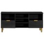 Mueble de TV madera de ingeniería negro 100x33x46 cm by , CD and DVD storage - Ref: Foro24-4017666, Price: 110,92 €, Discount: %