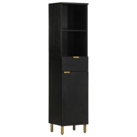 Mueble de baño de madera maciza de mango negro 38x33x160 cm de , Muebles de baño - Ref: Foro24-4017670, Precio: 165,12 €, Des...