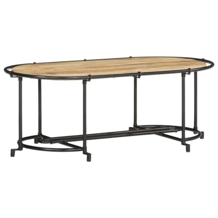 Mesa de centro madera maciza de mango rugosa 110x55x40 cm by , Coffee table - Ref: Foro24-4013497, Price: 76,18 €, Discount: %