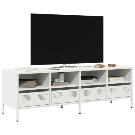 Mueble para TV acero laminado en frío blanco 135x39x43,5 cm by , TV Furniture - Ref: Foro24-851333, Price: 116,32 €, Discount: %