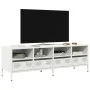 Mueble para TV acero laminado en frío blanco 135x39x43,5 cm by , TV Furniture - Ref: Foro24-851333, Price: 116,32 €, Discount: %