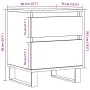 Mesitas de noche 2 uds madera ingeniería envejecida 40x35x50 cm de , Mesitas de noche - Ref: Foro24-857437, Precio: 95,21 €, ...