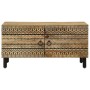 Mesa de centro madera maciza de mango rugosa negro 80x50x40 cm de , Mesas de centro - Ref: Foro24-4018633, Precio: 98,41 €, D...