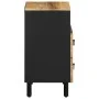 Mesita de noche madera maciza de mango rugosa negro 50x33x62 cm de , Mesitas de noche - Ref: Foro24-4018638, Precio: 94,13 €,...