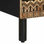Mesita de noche madera maciza de mango rugosa negro 50x33x62 cm by , Nightstands - Ref: Foro24-4018638, Price: 95,64 €, Disco...