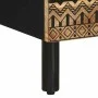 Mesita de noche madera maciza de mango rugosa negro 50x33x62 cm de , Mesitas de noche - Ref: Foro24-4018638, Precio: 94,13 €,...