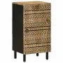 Aparador de madera maciza de mango rugosa 40x33,5x75 cm by , CD and DVD storage - Ref: Foro24-4018652, Price: 83,94 €, Discou...