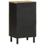 Aparador de madera maciza de mango rugosa 40x33,5x75 cm by , CD and DVD storage - Ref: Foro24-4018652, Price: 83,94 €, Discou...