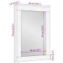 Espejo de baño madera maciza de mango y vidrio 50x70 cm von , Badezimmermöbel - Ref: Foro24-4018659, Preis: 63,10 €, Rabatt: %