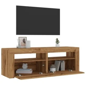 Mueble de TV luces LED madera roble artisan 120x35x40 cm von , TV-Möbel - Ref: Foro24-856314, Preis: 89,42 €, Rabatt: %