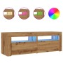Mueble de TV luces LED madera roble artisan 120x35x40 cm von , TV-Möbel - Ref: Foro24-856314, Preis: 83,03 €, Rabatt: %