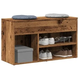 Banco zapatero madera de ingeniería negro 80x30x45 cm by , Shoe racks and shoe organizers - Ref: Foro24-856756, Price: 66,83 ...