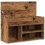 Banco zapatero madera de ingeniería negro 80x30x45 cm de , Zapateros y organizadores de calzado - Ref: Foro24-856756, Precio:...